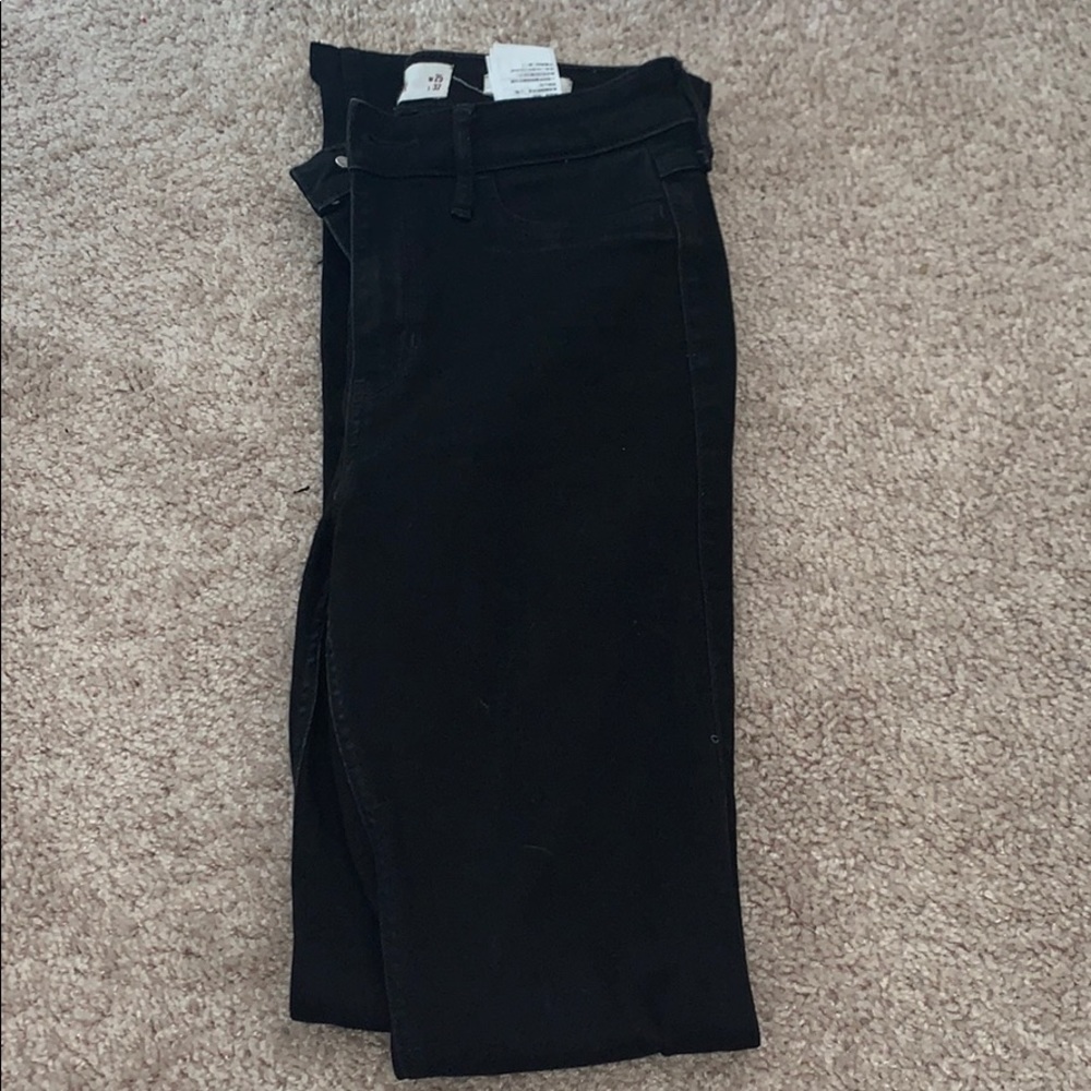 high rise super skinny black jeans